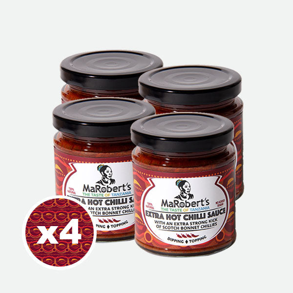 MaRobert's Extra Hot Chilli Sauce X 4